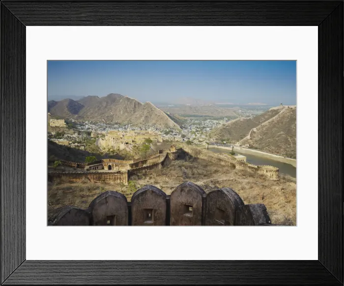 Framed Print : View of Amber Fort from Jaigarh, Jaipur, Rajasthan, India Framed Print : View of Amber Fort from Jaigarh, Jaipur, Rajasthan, India