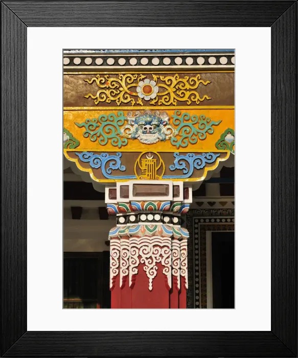 Framed Print : Tibetan temple. Bodhgaya, India Framed Print : Tibetan temple. Bodhgaya, India