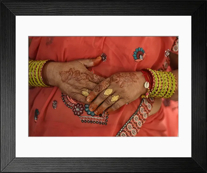 Framed Print : Close up of a Womens henna and jewellery at the Hotel Laxmi Villa Palace Hotel, Bharatpur Framed Print : Close up of a Womens henna and jewellery at the Hotel Laxmi Villa Palace Hotel, Bharatpur