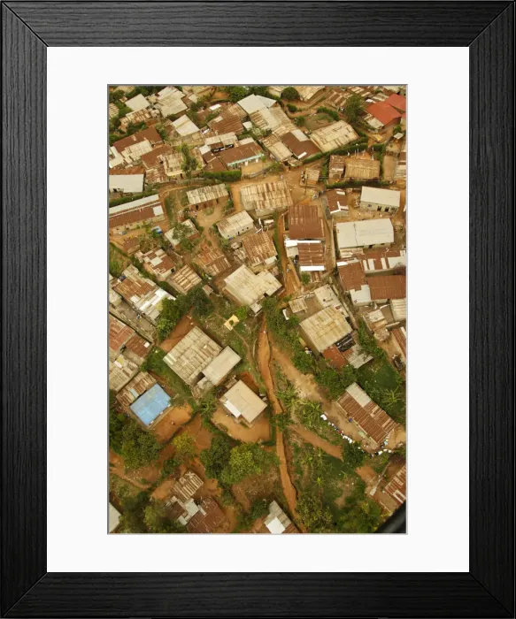 Framed Print : Kigali, Rwanda. An aerial view of the city slums Framed Print : Kigali, Rwanda. An aerial view of the city slums