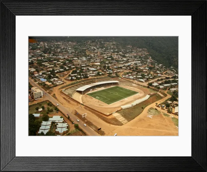 Framed Print : Kigali, Rwanda. An aerial view of the Nyamirambo football stadium Framed Print : Kigali, Rwanda. An aerial view of the Nyamirambo football stadium