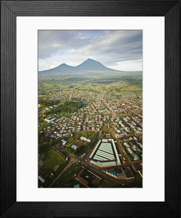 Framed Print : Ruhengeri, Rwanda. This small market town is the closest settlement to the Volcanoes Framed Print : Ruhengeri, Rwanda. This small market town is the closest settlement to the Volcanoes