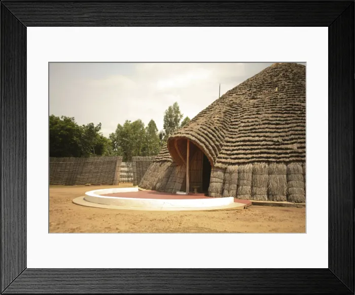 Framed Print : Nyanza, Rwanda. A reconstruction of the kings palace is the focus for the National Museum Framed Print : Nyanza, Rwanda. A reconstruction of the kings palace is the focus for the National Museum