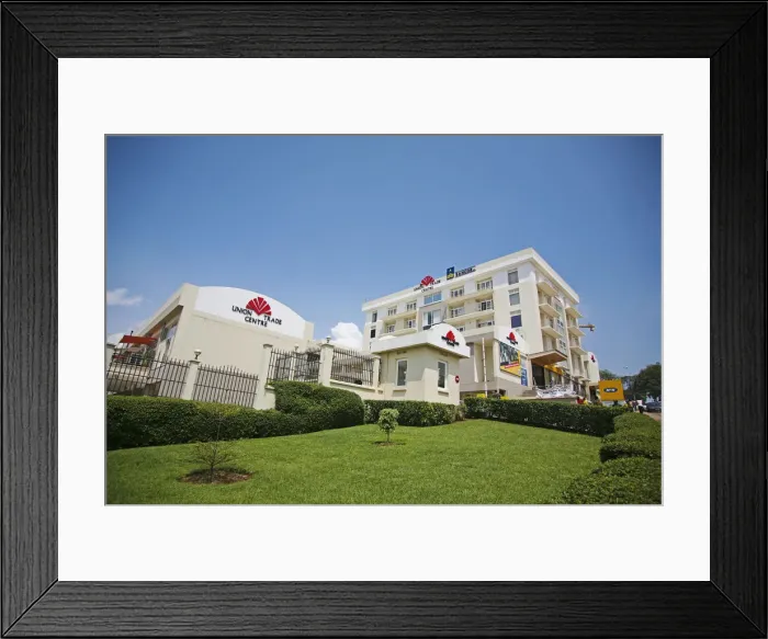 Framed Print : Kigali, Rwanda. The Union Trade Centre is the focus for retail in the city Framed Print : Kigali, Rwanda. The Union Trade Centre is the focus for retail in the city