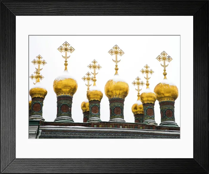 Framed Print : Domes of the Upper Saviour Cathedral in Kremlin, Moscow, Russia Framed Print : Domes of the Upper Saviour Cathedral in Kremlin, Moscow, Russia