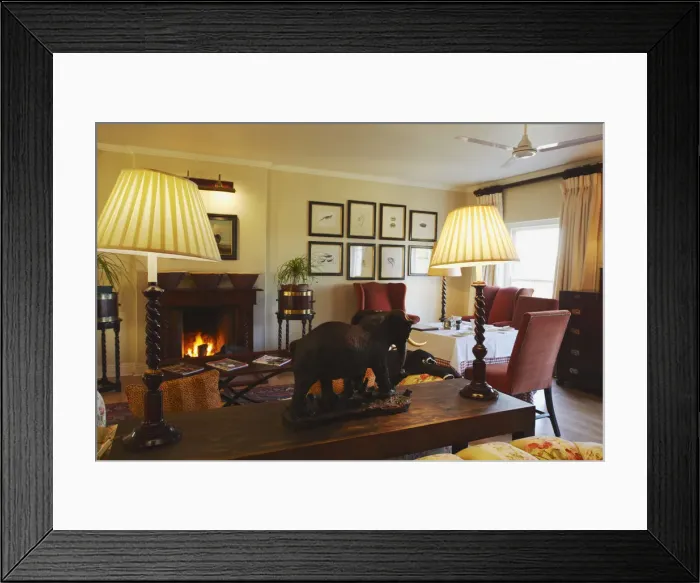 Framed Print : Lounge at River Bend Lodge, Addo Elephant Park, Eastern Cape, South Africa Framed Print : Lounge at River Bend Lodge, Addo Elephant Park, Eastern Cape, South Africa