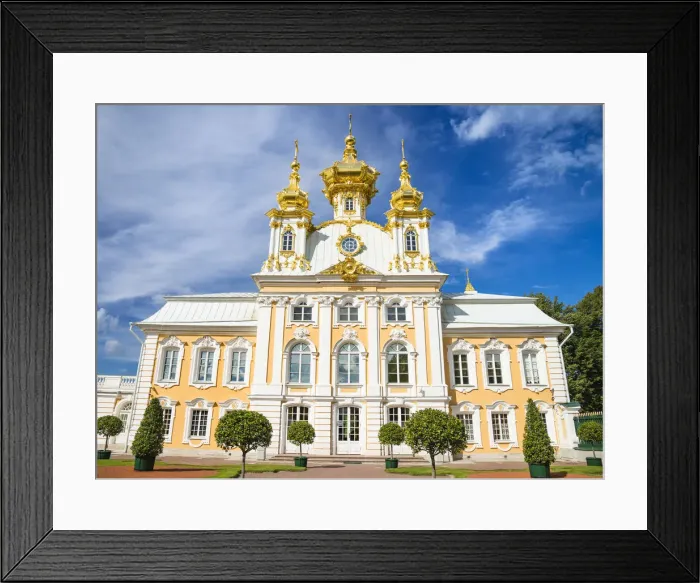 Framed Print : Church of the Grand Palace, Petergof, Saint Petersburg, Russia