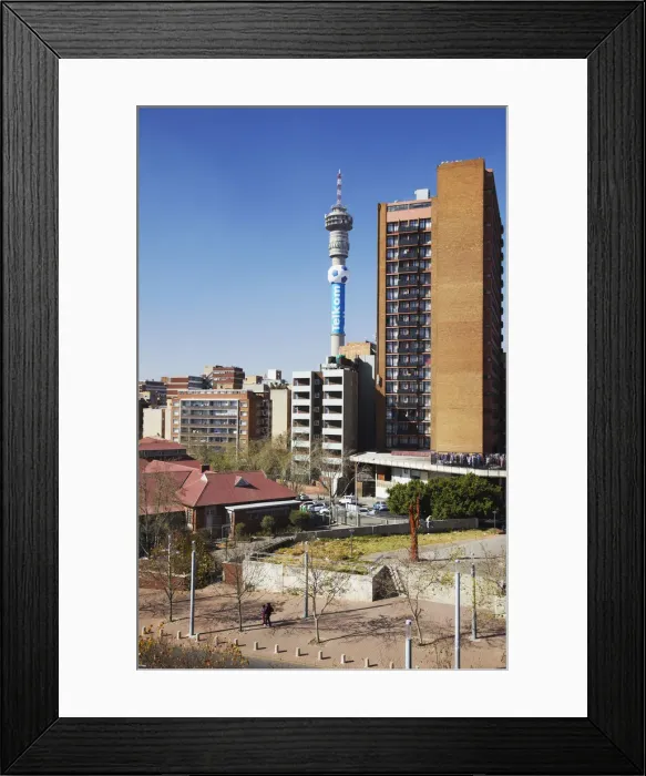 Framed Print : District of Hillbrow with Telkom Tower in background, Johannesburg, Gauteng, South Africa Framed Print : District of Hillbrow with Telkom Tower in background, Johannesburg, Gauteng, South Africa