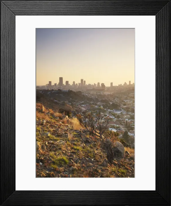 Framed Print : View of Johannesburg skyline, Gauteng, South Africa Framed Print : View of Johannesburg skyline, Gauteng, South Africa