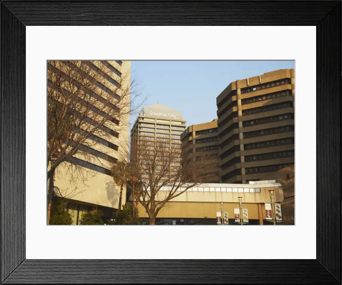 Framed Print : Buildings in downtown Sandton, Johannesburg, Gauteng, South Africa Framed Print : Buildings in downtown Sandton, Johannesburg, Gauteng, South Africa