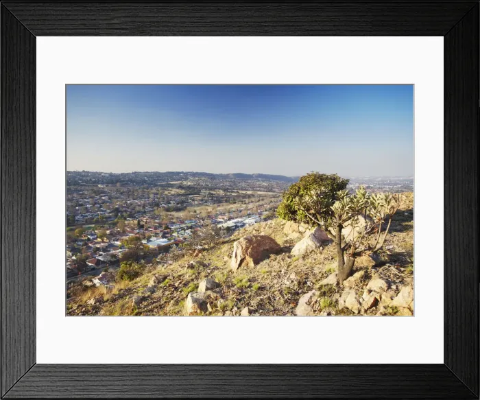 Framed Print : View of eastern suburbs of Johannesburg, Gauteng, South Africa Framed Print : View of eastern suburbs of Johannesburg, Gauteng, South Africa