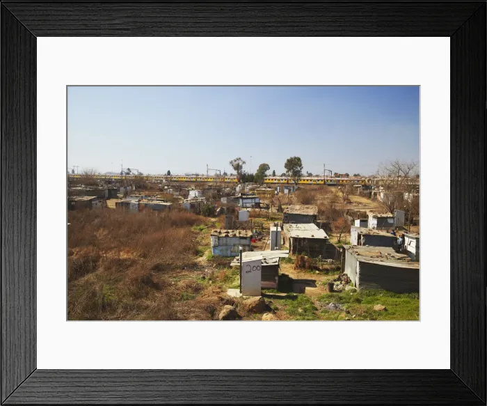 Framed Print : Squatter camp, Soweto, Johannesburg, Gauteng, South Africa Framed Print : Squatter camp, Soweto, Johannesburg, Gauteng, South Africa