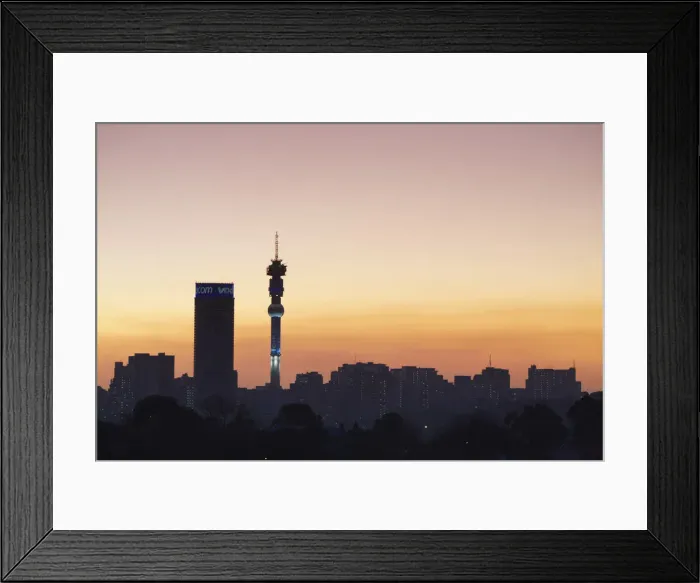 Framed Print : Johannesburg skyline at dusk, Gauteng, South Africa Framed Print : Johannesburg skyline at dusk, Gauteng, South Africa