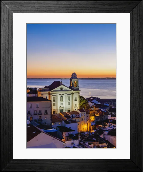 Framed Print : Portugal, Lisbon, Miradouro das Portas do Sol, View towards the Church of Santo Estevao Framed Print : Portugal, Lisbon, Miradouro das Portas do Sol, View towards the Church of Santo Estevao