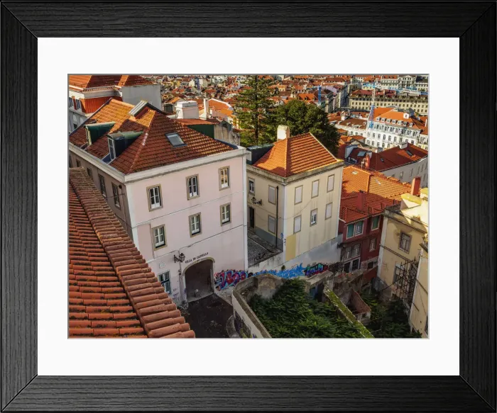 Framed Print : Portugal, Lisbon, Alfama Neighbourhood viewed from the Sao Jorge Castle Framed Print : Portugal, Lisbon, Alfama Neighbourhood viewed from the Sao Jorge Castle