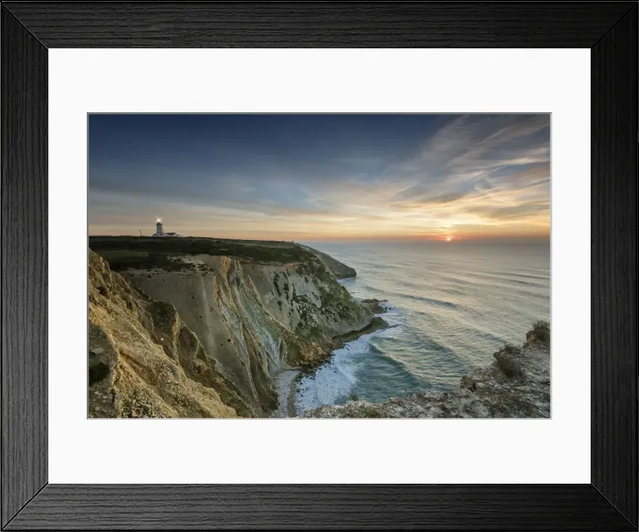 Framed Print : Winter solstice sunset. The 21st of December at Cabo Espichel, a sacred promontory Framed Print : Winter solstice sunset. The 21st of December at Cabo Espichel, a sacred promontory