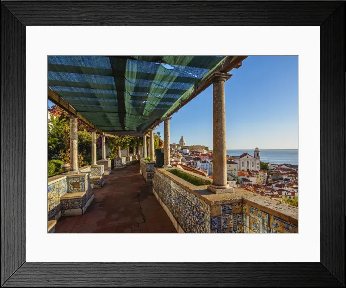 Framed Print : Portugal, Lisbon, Miradouro de Santa Luzia Framed Print : Portugal, Lisbon, Miradouro de Santa Luzia