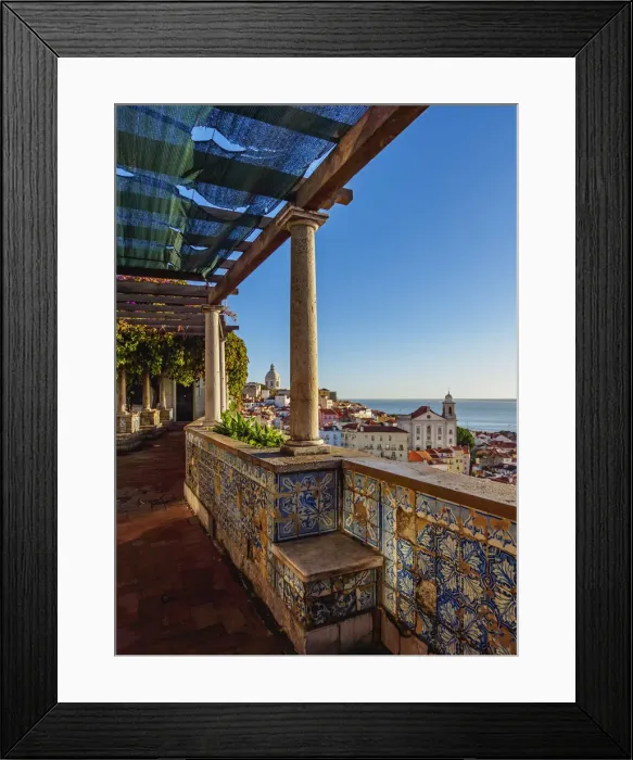 Framed Print : Portugal, Lisbon, Miradouro de Santa Luzia Framed Print : Portugal, Lisbon, Miradouro de Santa Luzia