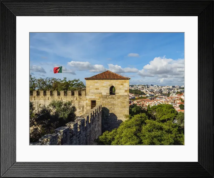 Framed Print : Portugal, Lisbon, View of the Sao Jorge Castle