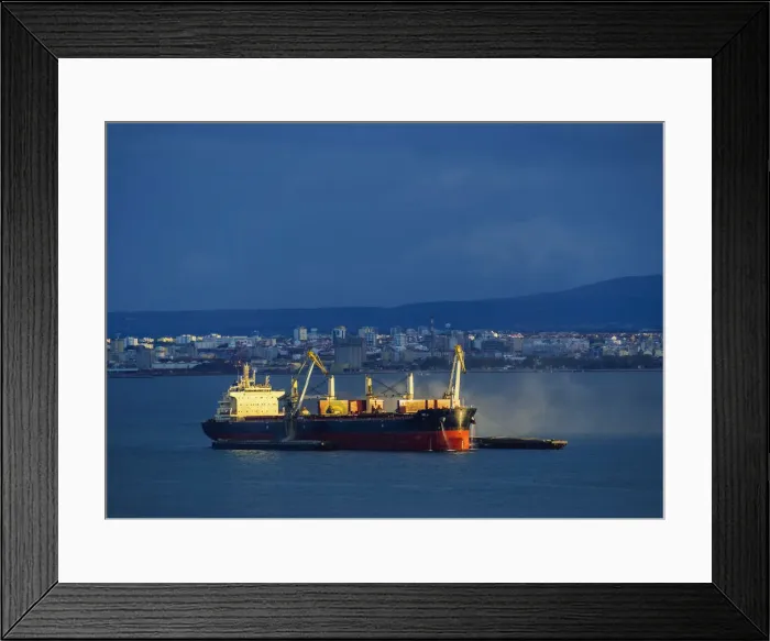 Framed Print : Portugal, Lisbon, Ship on the Tagus River at sunset Framed Print : Portugal, Lisbon, Ship on the Tagus River at sunset