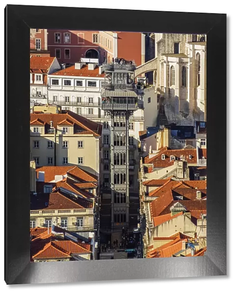 Portugal, Lisbon, View of the Santa Justa Lift