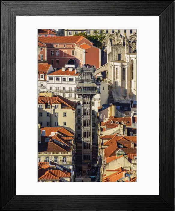 Framed Print : Portugal, Lisbon, View of the Santa Justa Lift Framed Print : Portugal, Lisbon, View of the Santa Justa Lift