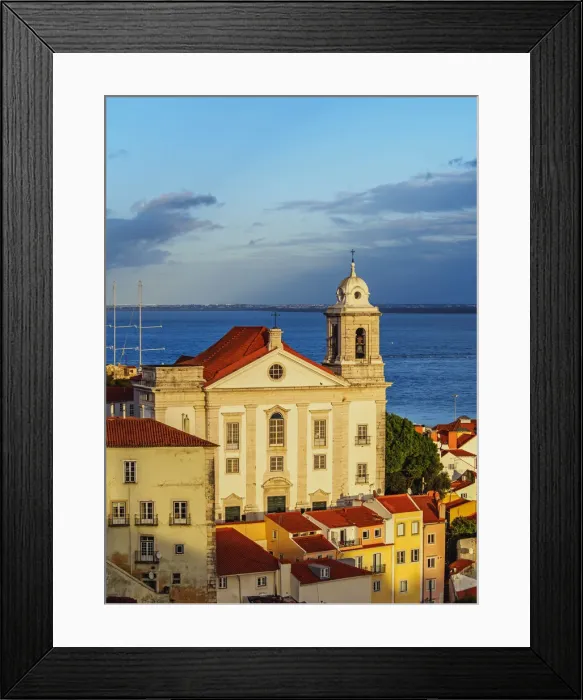 Framed Print : Portugal, Lisbon, Miradouro das Portas do Sol, View towards the Church of Santo Estevao Framed Print : Portugal, Lisbon, Miradouro das Portas do Sol, View towards the Church of Santo Estevao