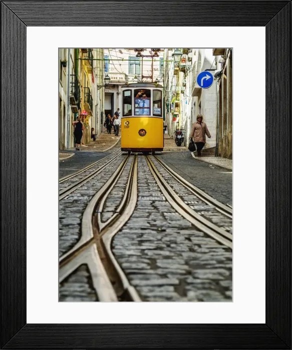 Framed Print : Portugal, Lisbon, View of the Bica Funicular Framed Print : Portugal, Lisbon, View of the Bica Funicular