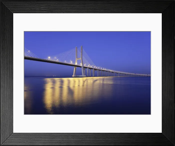 Framed Print : Vasco da Gama Bridge over the Tagus river (Tejo river), the longest bridge in Europe Framed Print : Vasco da Gama Bridge over the Tagus river (Tejo river), the longest bridge in Europe