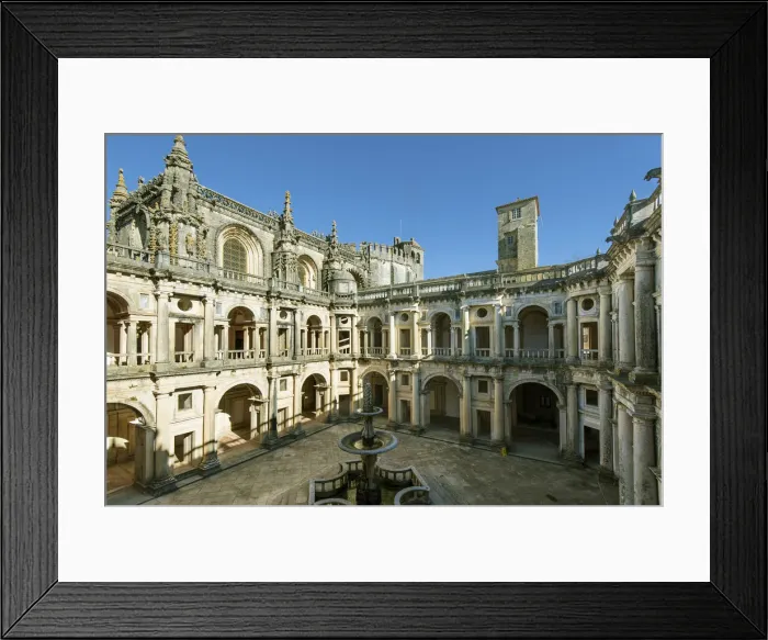 Framed Print : The Main Cloister is a work of the Renaissance convent built by King John III Framed Print : The Main Cloister is a work of the Renaissance convent built by King John III