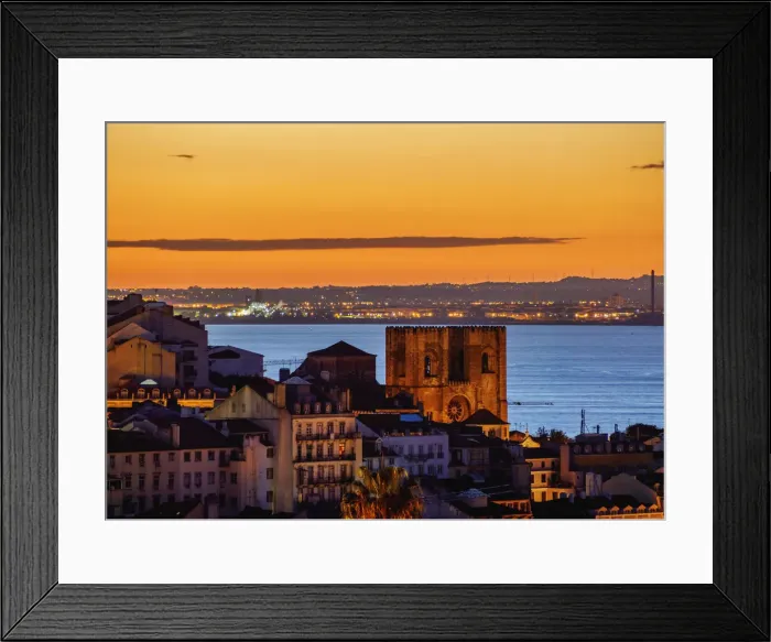 Framed Print : Portugal, Lisbon, Miradouro de Sao Pedro de Alcantara, View towards the Cathedral Framed Print : Portugal, Lisbon, Miradouro de Sao Pedro de Alcantara, View towards the Cathedral