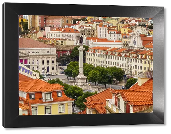 Portugal, Lisbon, View towards the Pedro IV Square