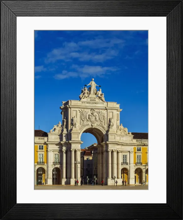 Framed Print : Portugal, Lisbon, Commerce Square, View of the Rua Augusta Arch Framed Print : Portugal, Lisbon, Commerce Square, View of the Rua Augusta Arch