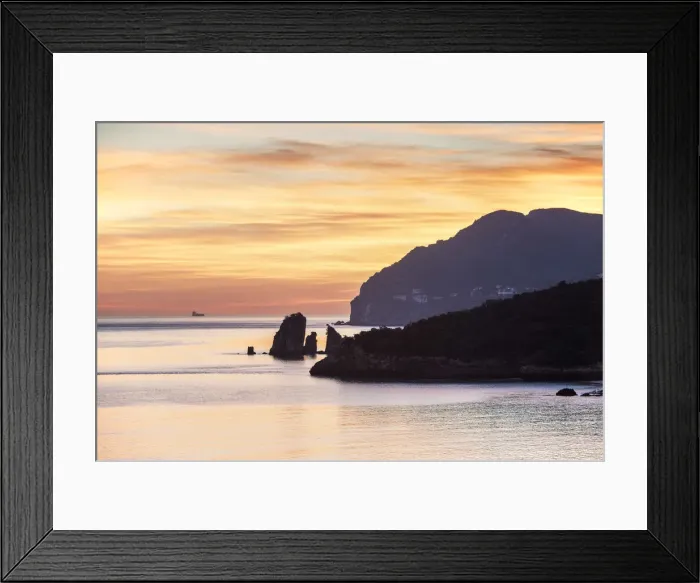 Framed Print : Arrabida Nature Park and the Atlantic Ocean at sunset. Setubal, Portugal Framed Print : Arrabida Nature Park and the Atlantic Ocean at sunset. Setubal, Portugal
