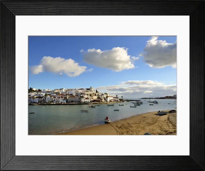 Framed Print : The traditional fishing village of Ferragudo. Algarve, Portugal Framed Print : The traditional fishing village of Ferragudo. Algarve, Portugal