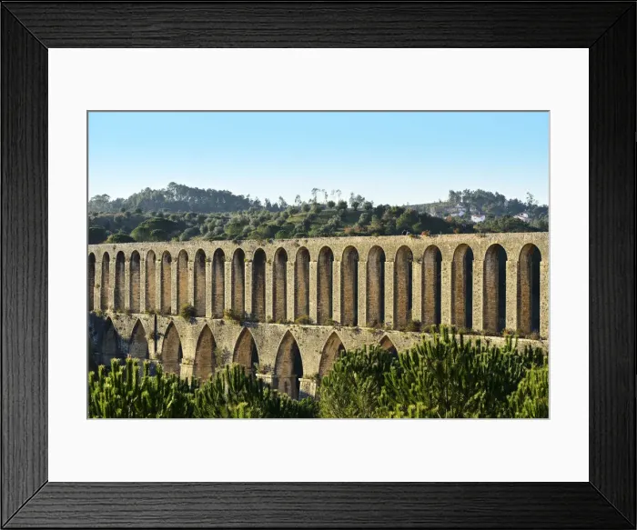 Framed Print : The 16th century Pegoes aqueduct (Aqueduto dos Pegoes), 6 km long, that provides water Framed Print : The 16th century Pegoes aqueduct (Aqueduto dos Pegoes), 6 km long, that provides water