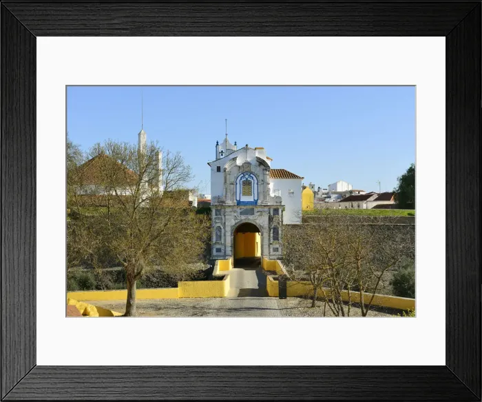 Framed Print : Esquina Gate and the Chapel of Our Lady of Conceicao at the city of Elvas Framed Print : Esquina Gate and the Chapel of Our Lady of Conceicao at the city of Elvas
