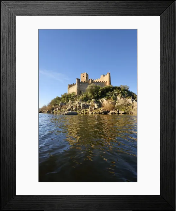 Framed Print : The 12th century Templar castle of Almourol, in the middle of an island in the Tagus Framed Print : The 12th century Templar castle of Almourol, in the middle of an island in the Tagus