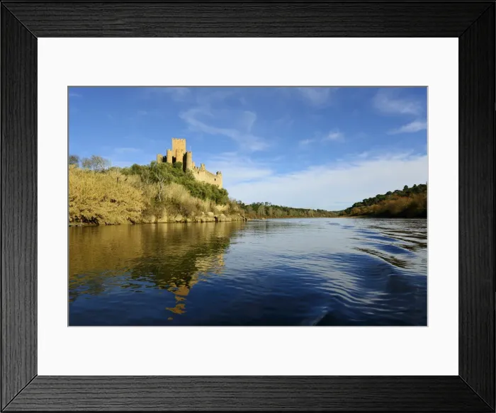 Framed Print : The 12th century Templar castle of Almourol, in the middle of an island in the Tagus Framed Print : The 12th century Templar castle of Almourol, in the middle of an island in the Tagus