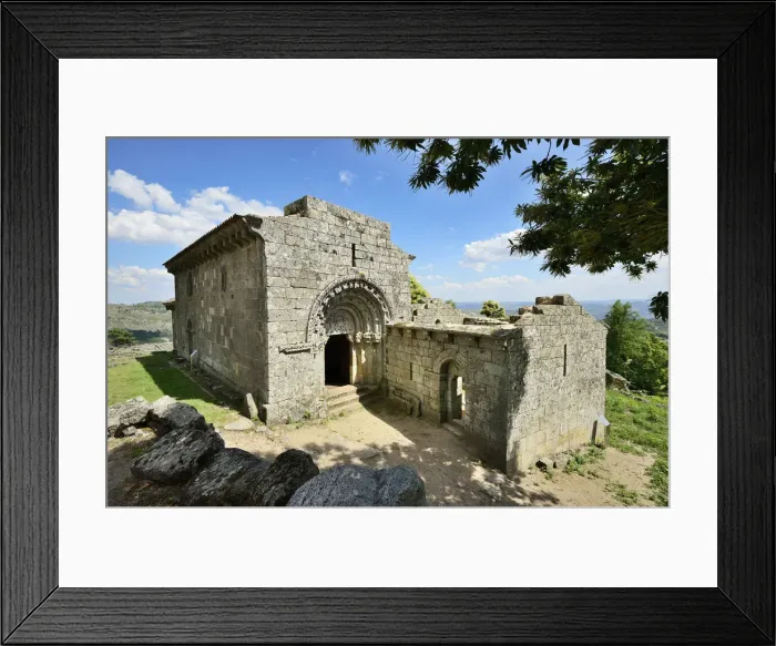 Framed Print : The romanic church of Sao Salvador de Ansiaes, dating back to the 12th century, is Framed Print : The romanic church of Sao Salvador de Ansiaes, dating back to the 12th century, is