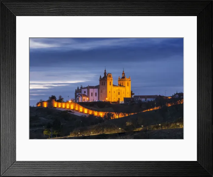 Framed Print : The Cathedral of the walled city of Miranda do Douro at dusk. Tras-os-Montes, Portugal Framed Print : The Cathedral of the walled city of Miranda do Douro at dusk. Tras-os-Montes, Portugal