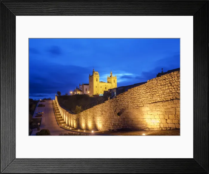 Framed Print : The Cathedral of the walled city of Miranda do Douro at dusk. Tras-os-Montes, Portugal Framed Print : The Cathedral of the walled city of Miranda do Douro at dusk. Tras-os-Montes, Portugal