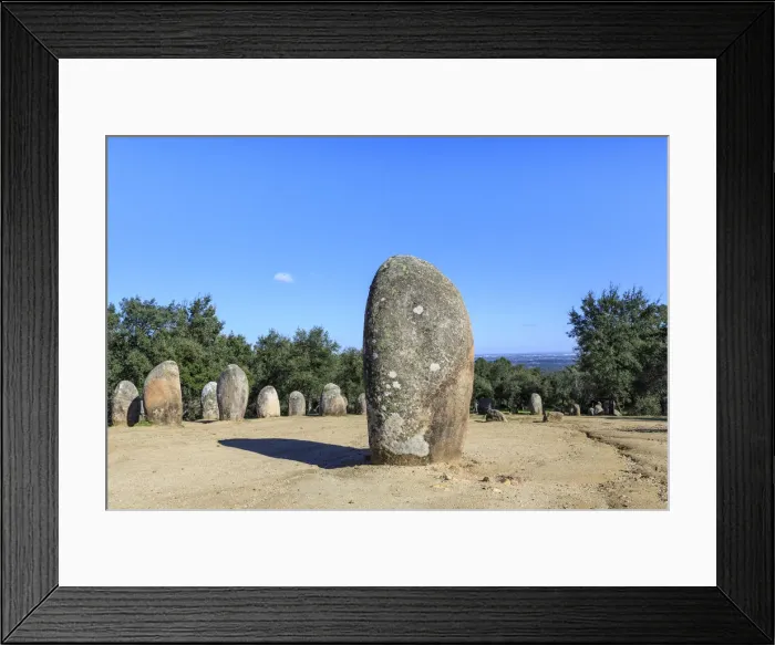 Framed Print : Portugal, Alentejo, Evora, the prehistoric stone circle at Almendres Framed Print : Portugal, Alentejo, Evora, the prehistoric stone circle at Almendres