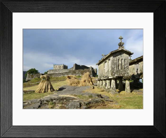 Framed Print : Espigueiros, the old and traditional stone granaries of Lindoso