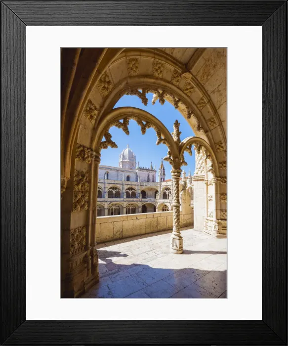 Framed Print : Portugal, Lisbon, Santa Maria de Belem. The gothic cloister of the Jeronimos Monastery Framed Print : Portugal, Lisbon, Santa Maria de Belem. The gothic cloister of the Jeronimos Monastery