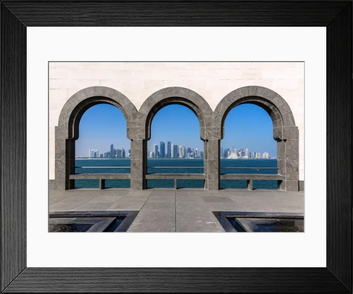 Framed Print : Day view of the business district skyline, Doha, Qatar Framed Print : Day view of the business district skyline, Doha, Qatar