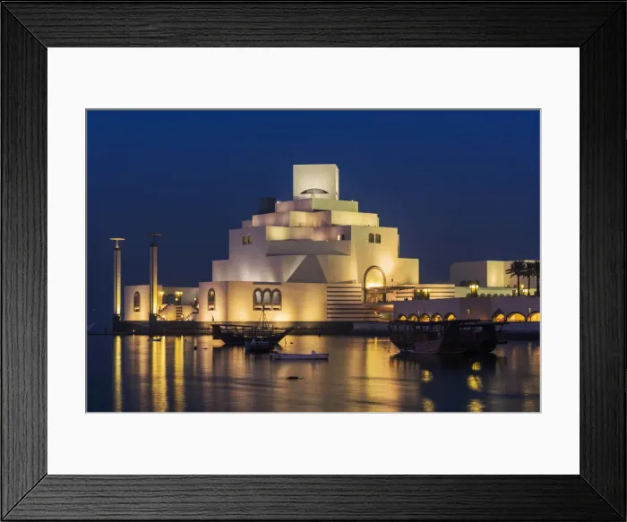 Framed Print : Night view of Museum of Islamic Art, Doha, Qatar Framed Print : Night view of Museum of Islamic Art, Doha, Qatar