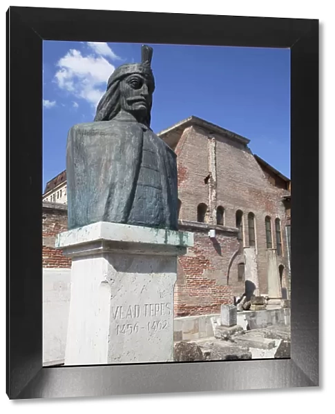 Vlad Tepes (Vlad the Impaler) statue at Old Princely Court, Historic Quarter, Bucharest
