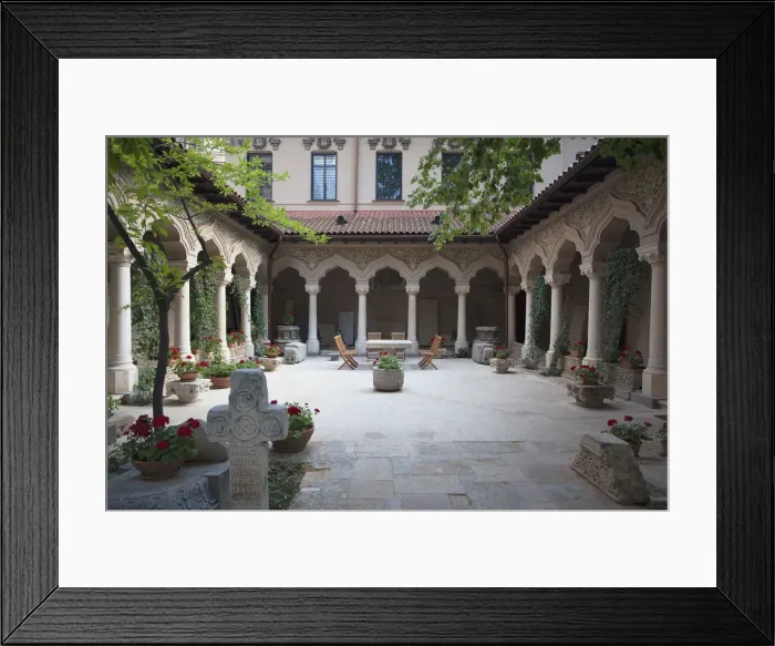 Framed Print : Courtyard of Stavropoleos Church, Historic Quarter, Bucharest, Romania Framed Print : Courtyard of Stavropoleos Church, Historic Quarter, Bucharest, Romania