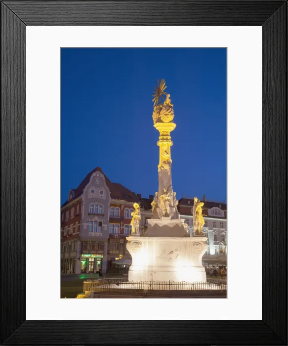 Framed Print : Trinity Column in Piata Unirii at dusk, Timisoara, Banat, Romania Framed Print : Trinity Column in Piata Unirii at dusk, Timisoara, Banat, Romania